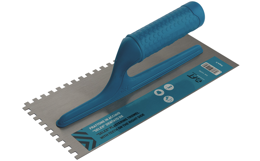 STEEL PLASTERING TROWEL WITH PVC HANDLE 6X6 RIGHT