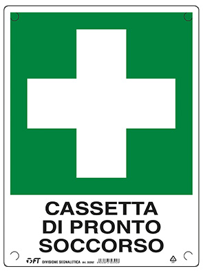 CARTELLO CASSETTA PRONTO SOCCORSO 60 X 40 cm