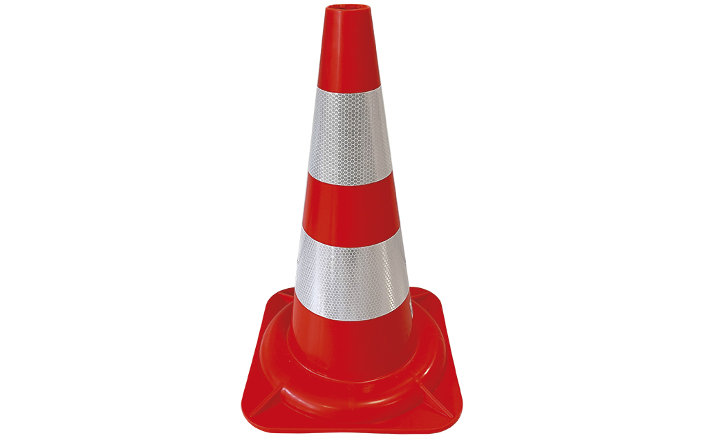 PVC CONE WHITE AND RED