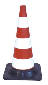 RUBBER CONE WITH 3 REFLECTIVE BANDS