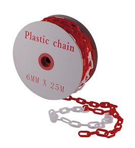 PVC CHAIN WHITE/RED DIAM. 6 mm